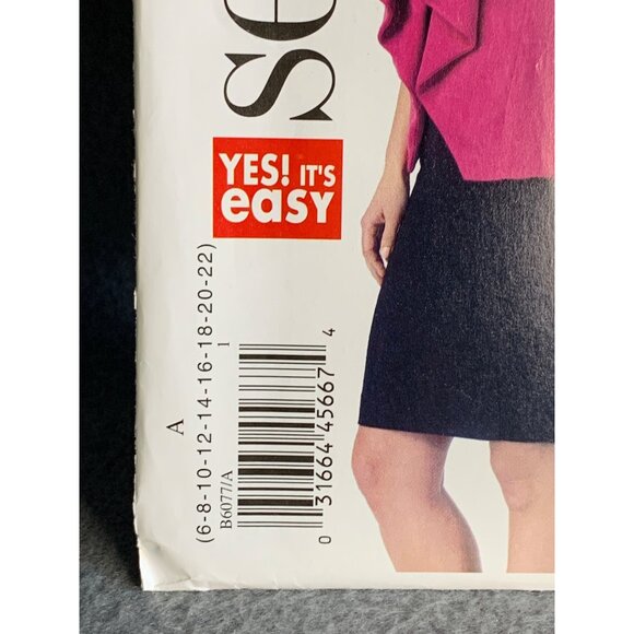 Butterick Misses Jacket Vest Sewing Pattern Sz 6-22 B6077 - Uncut - Picture 2 of 4